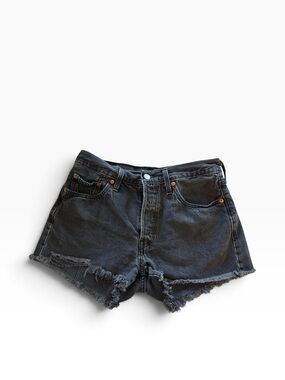 Levi's 501 Jean Shorts Chewed Hem Cutoff